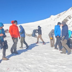 Crossing to Lakrye Pass Manaslu Circuit Trek